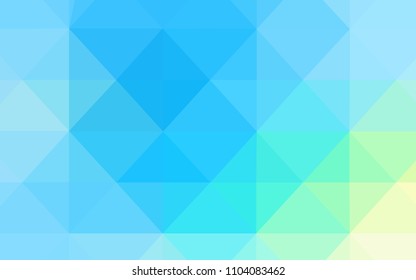 Light Blue, Green vector template with gradient triangles. A sample with polygonal shapes. Polygonal design for your web site.