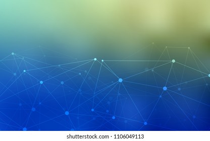 Light Blue, Green vector template with circles, triangles. Illustration with set of colorful abstract circles and lines. Pattern can be used as texture of wallpapers.