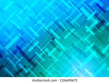 Light Blue, Green vector template with repeated sticks. Decorative shining illustration with lines on abstract template. Smart design for your business advert.