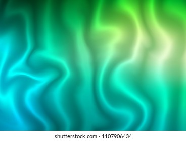 Light Blue, Green vector template with liquid shapes. Shining crooked illustration in marble style. Marble style for your business design.