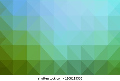 Light Blue, Green vector template with gradient triangles. Modern abstract illustration with triangles. Textured pattern can be used as a background.