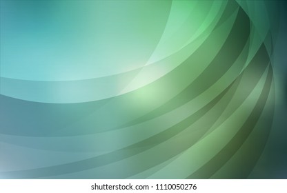 Light Blue, Green vector template with abstract circles. Modern gradient abstract illustration with bandy lines. Textured wave pattern for backgrounds.