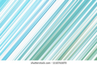 Light Blue, Green vector template with repeated sticks. Glitter abstract illustration with colored sticks. The template can be used as a background.