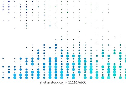Light Blue, Green vector  template with circles. Abstract illustration with colored bubbles in nature style. Pattern can be used as texture of water, rain drops.