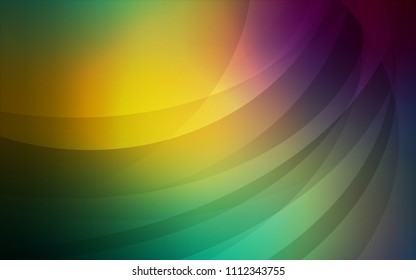 Light Blue, Green vector template with bent ribbons. Colorful abstract illustration with gradient lines. A completely new memphis design for your business.