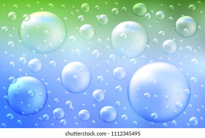 Light Blue, Green vector template with circles. Abstract illustration with colored bubbles in nature style. The pattern can be used for ads, leaflets of liquid.