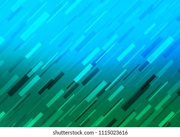Light Blue, Green vector template with repeated sticks. Decorative shining illustration with lines on abstract template. Best design for your ad, poster, banner.