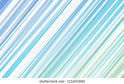 Light Blue, Green vector template with repeated sticks. Shining colored illustration with narrow lines. The pattern can be used for websites.