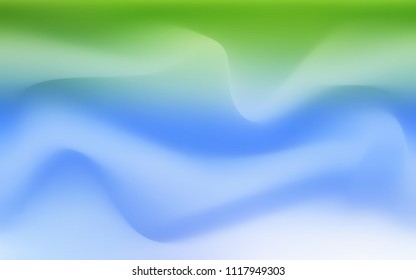 Light Blue, Green vector template with bent lines. Brand-new colored illustration in marble style with gradient. The template for cell phone backgrounds.