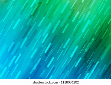 Light Blue, Green vector template with repeated sticks. Shining colored illustration with narrow lines. The pattern can be used for websites.