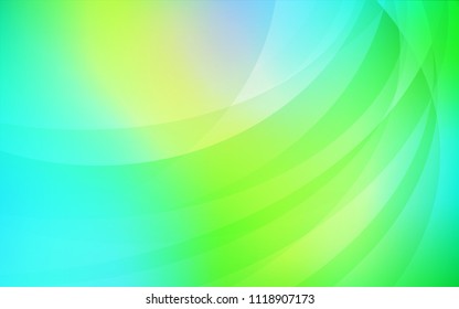 Light Blue, Green vector template with bent lines. Colorful abstract illustration with gradient lines. Textured wave pattern for backgrounds.