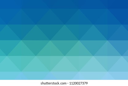 Light Blue, Green vector template with gradient triangles. Colorful illustration in polygonal style with gradient. Triangular pattern for your business design.