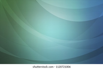 Light Blue, Green vector template with lava shapes. Shining illustration, which consist of blurred lines, circles. New composition for your brand book.