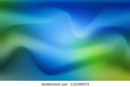 Light Blue, Green vector template with bent lines. Colorful illustration in abstract marble style with gradient. Marble design for your web site.