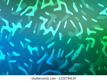 Light Blue, Green vector template with bubble shapes. A vague circumflex abstract illustration with gradient. New composition for your brand book.