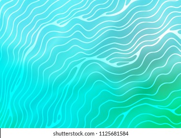 Light Blue, Green Vector Template With Bubble Shapes. An Elegant Bright Illustration With Gradient. Textured Wave Pattern For Backgrounds.