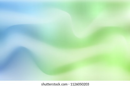 Light Blue, Green vector template with bent lines. Colorful abstract illustration with gradient lines. A completely new memphis design for your business.