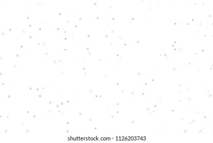 Light Blue, Green vector  template with circles. Illustration with set of shining colorful abstract circles. Pattern can be used as texture of water, rain drops.