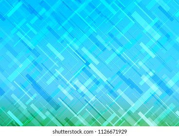 Light Blue, Green vector template with repeated sticks. Lines on blurred abstract background with gradient. The pattern can be used as ads, poster, banner for commercial.