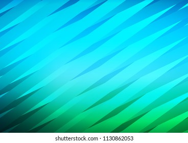 Light Blue, Green vector template with repeated sticks. Decorative shining illustration with lines on abstract template. The template can be used as a background.