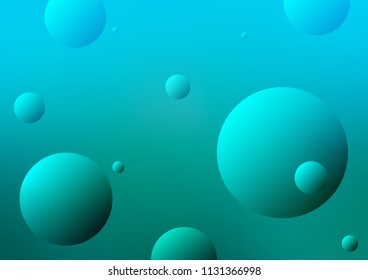 Light Blue, Green vector template with circles. Modern abstract illustration with colorful water drops. The pattern can be used for ads, leaflets of liquid.