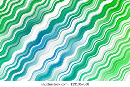 Light Blue, Green vector template with lines, ovals. A sample with blurred bubble shapes. Pattern for your business design.
