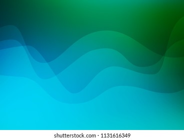 Light Blue, Green vector template with lava shapes. Colorful abstract illustration with gradient lines. A completely new template for your business design.
