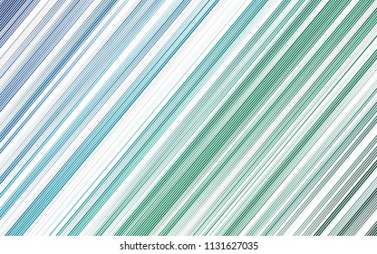 Light Blue, Green vector template with repeated sticks. Lines on blurred abstract background with gradient. The pattern can be used for websites.