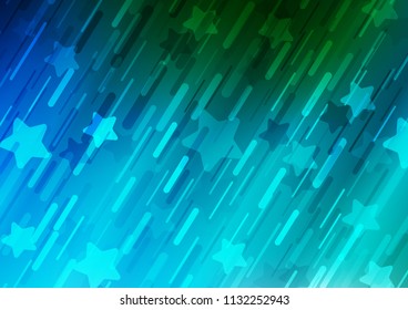 Light Blue, Green vector template with repeated sticks. Lines on blurred abstract background with gradient. The pattern can be used for websites.