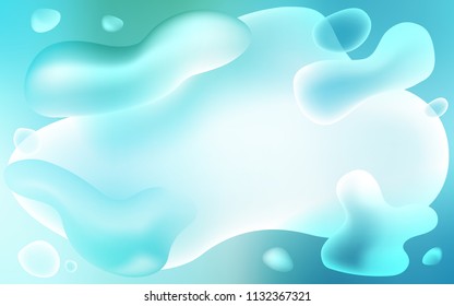 Light Blue, Green vector template with bubble shapes. A completely new color illustration in memphis style. The elegant pattern for brand book.