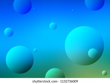 Light Blue, Green vector template with circles. Illustration with set of shining colorful abstract circles. Completely new template for your brand book.