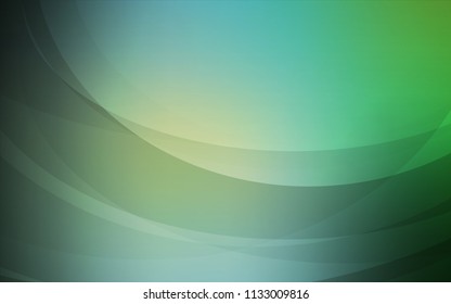 Light Blue, Green vector template with bent ribbons. Glitter abstract illustration with wry lines. A completely new template for your business design.