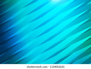 Light Blue, Green vector template with repeated lines. Shining colored illustration with narrow lines. Best design for your ad, poster, banner.