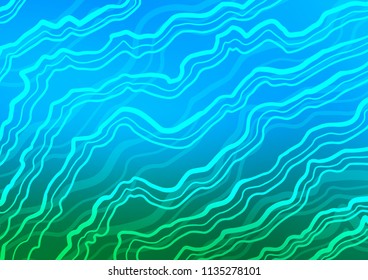 Light Blue, Green vector template with lava shapes. A vague circumflex abstract illustration with gradient. Brand new design for your ads, poster, banner.
