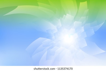 Light Blue, Green vector template in hexagonal style. White background with colorful hexagons. Pattern can for your ad, booklets.