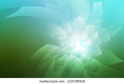 Light Blue, Green vector template in hexagonal style. White background with colorful hexagons. Pattern can be used for landing pages.