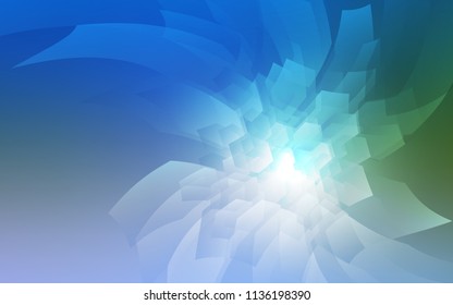 Light Blue, Green vector template in hexagonal style. Illustration with set of colorful hexagons. New design for website's poster, banner.