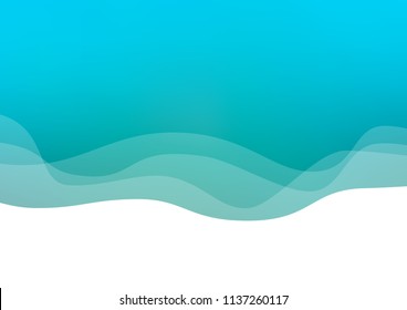 Light Blue, Green vector template with abstract lines. Blurred geometric sample with gradient bubbles.  A completely new template for your business design.