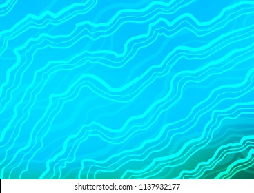 Light Blue, Green vector template with lava shapes. Colorful illustration in abstract marble style with gradient. A completely new template for your business design.