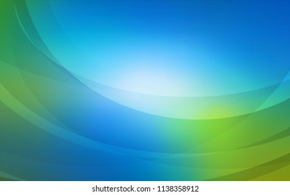 Light Blue, Green vector template with lava shapes. A completely new color illustration in marble style. Textured wave pattern for backgrounds.