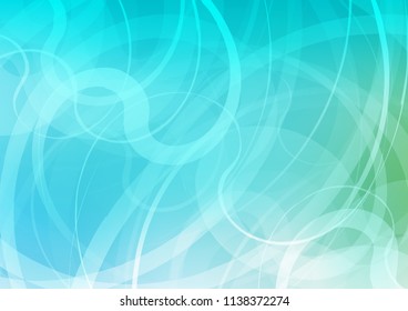 Light Blue, Green vector template with liquid shapes. Geometric illustration in marble style with gradient.  A completely new template for your business design.