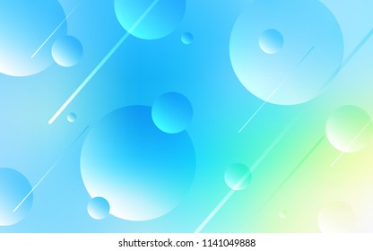 Light Blue, Green vector template with circles. Blurred decorative design in abstract style with bubbles. New design for ad, poster, banner of your website.