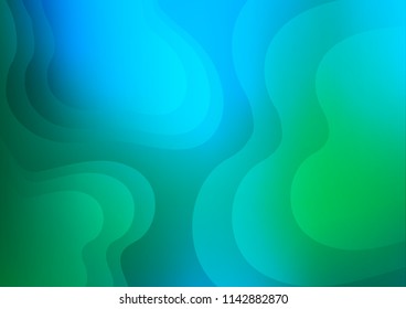 Light Blue, Green vector template with bubble shapes. Shining crooked illustration in marble style. The elegant pattern for brand book.