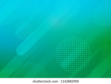Light Blue, Green vector template with repeated sticks, circles. Decorative shining illustration with lines, dots on abstract template. Smart design for your business advert.