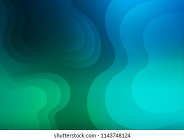 Light Blue, Green vector template with abstract lines. Colorful abstract illustration with gradient lines. Marble style for your business design.