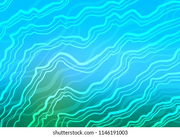 Light Blue, Green vector template with abstract lines. Geometric illustration in marble style with gradient.  A completely new template for your business design.