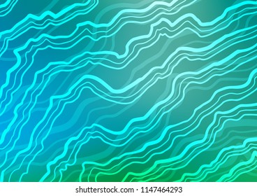 Light Blue, Green vector template with bubble shapes. Shining illustration, which consist of blurred lines, circles. A new texture for your  ad, booklets, leaflets.