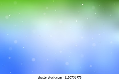 Light Blue, Green vector template with circles. Blurred decorative design in abstract style with bubbles. Beautiful design for your business advert.