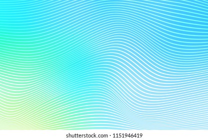 Light Blue, Green vector template with shining lines. Modern gradient abstract illustration with bandy lines. A new texture for your  ad, booklets, leaflets.