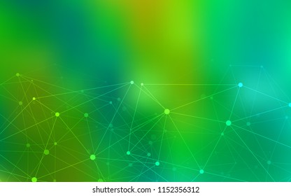 Light Blue, Green vector template with circles, triangles. Colorful illustration with circles and lines in futuristic style. Pattern can be used for beautiful websites.